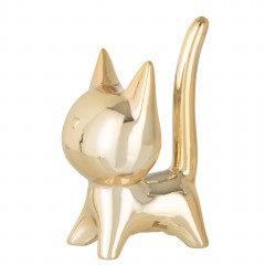 CAT DECO PORCELAIN GOLD 